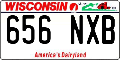 WI license plate 656NXB