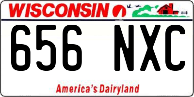 WI license plate 656NXC