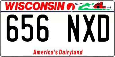 WI license plate 656NXD