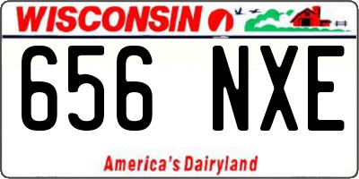 WI license plate 656NXE