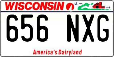 WI license plate 656NXG