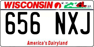 WI license plate 656NXJ