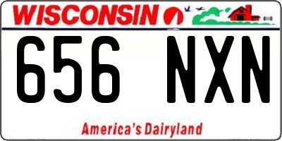 WI license plate 656NXN