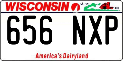 WI license plate 656NXP