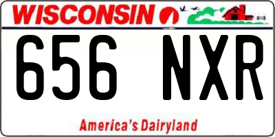 WI license plate 656NXR