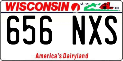 WI license plate 656NXS