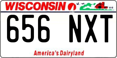 WI license plate 656NXT