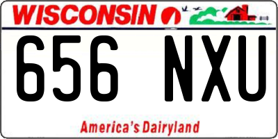 WI license plate 656NXU