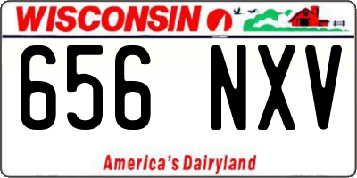 WI license plate 656NXV
