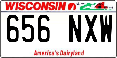 WI license plate 656NXW