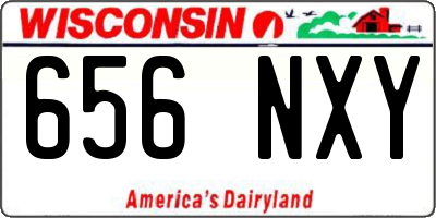 WI license plate 656NXY