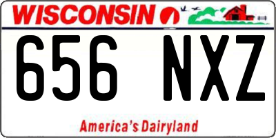 WI license plate 656NXZ