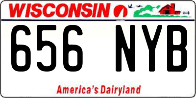WI license plate 656NYB