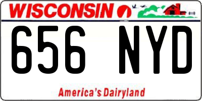 WI license plate 656NYD