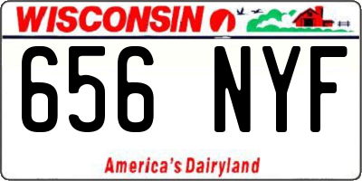 WI license plate 656NYF
