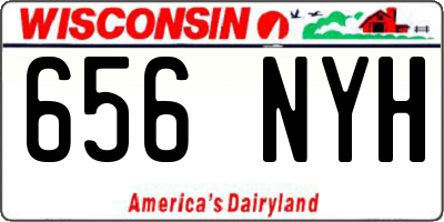 WI license plate 656NYH
