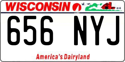 WI license plate 656NYJ