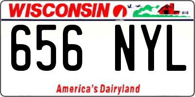 WI license plate 656NYL