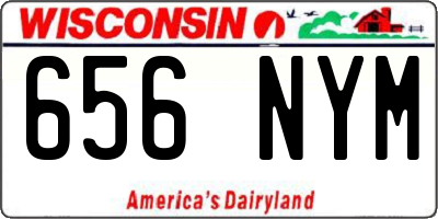 WI license plate 656NYM