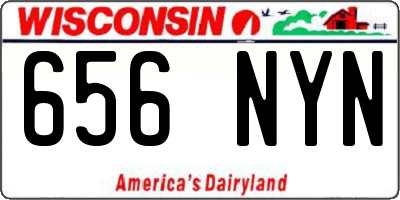WI license plate 656NYN