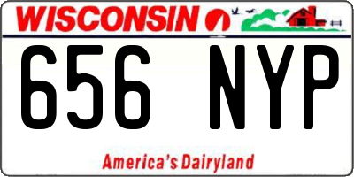 WI license plate 656NYP