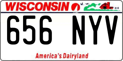 WI license plate 656NYV