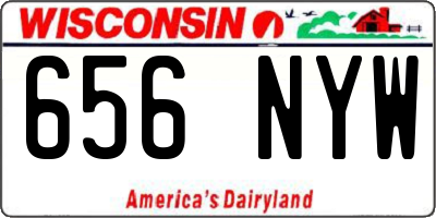 WI license plate 656NYW