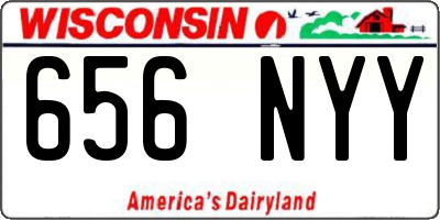 WI license plate 656NYY
