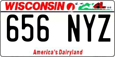 WI license plate 656NYZ