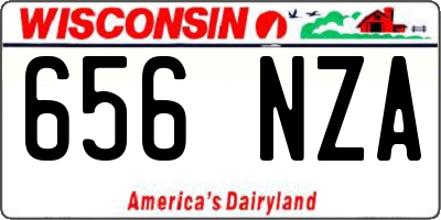 WI license plate 656NZA