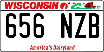 WI license plate 656NZB