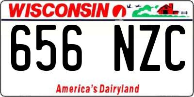 WI license plate 656NZC