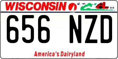 WI license plate 656NZD