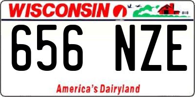 WI license plate 656NZE