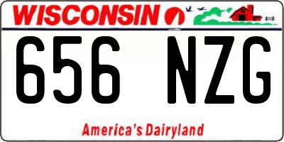 WI license plate 656NZG