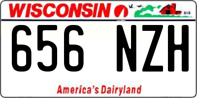 WI license plate 656NZH