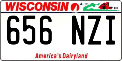 WI license plate 656NZI
