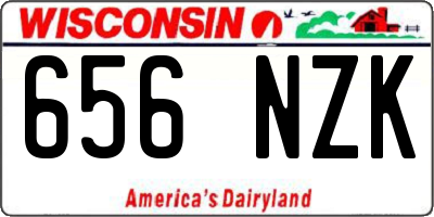 WI license plate 656NZK