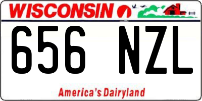 WI license plate 656NZL