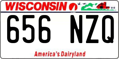 WI license plate 656NZQ