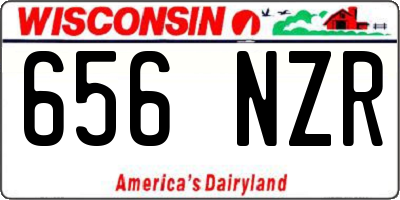 WI license plate 656NZR