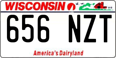 WI license plate 656NZT