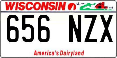 WI license plate 656NZX