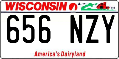 WI license plate 656NZY