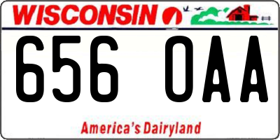 WI license plate 656OAA