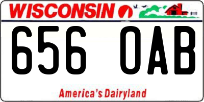 WI license plate 656OAB