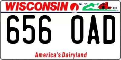 WI license plate 656OAD