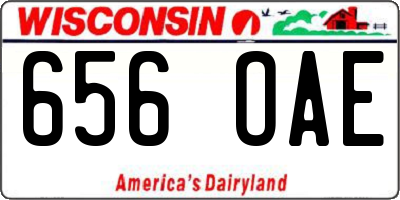 WI license plate 656OAE
