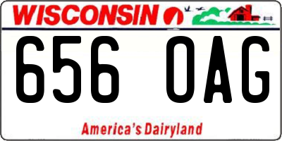 WI license plate 656OAG