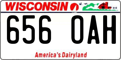 WI license plate 656OAH